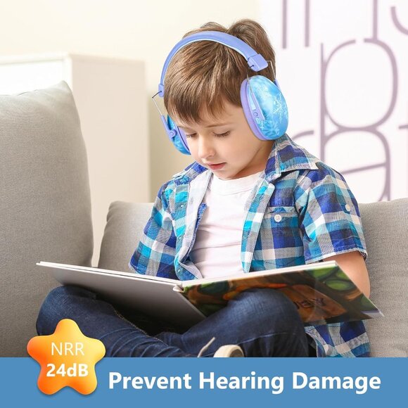 Kids Noise Cancelling Headphones, Kids Ear Protection Monster Jam Truck, Firewor - Picture 5 of 8
